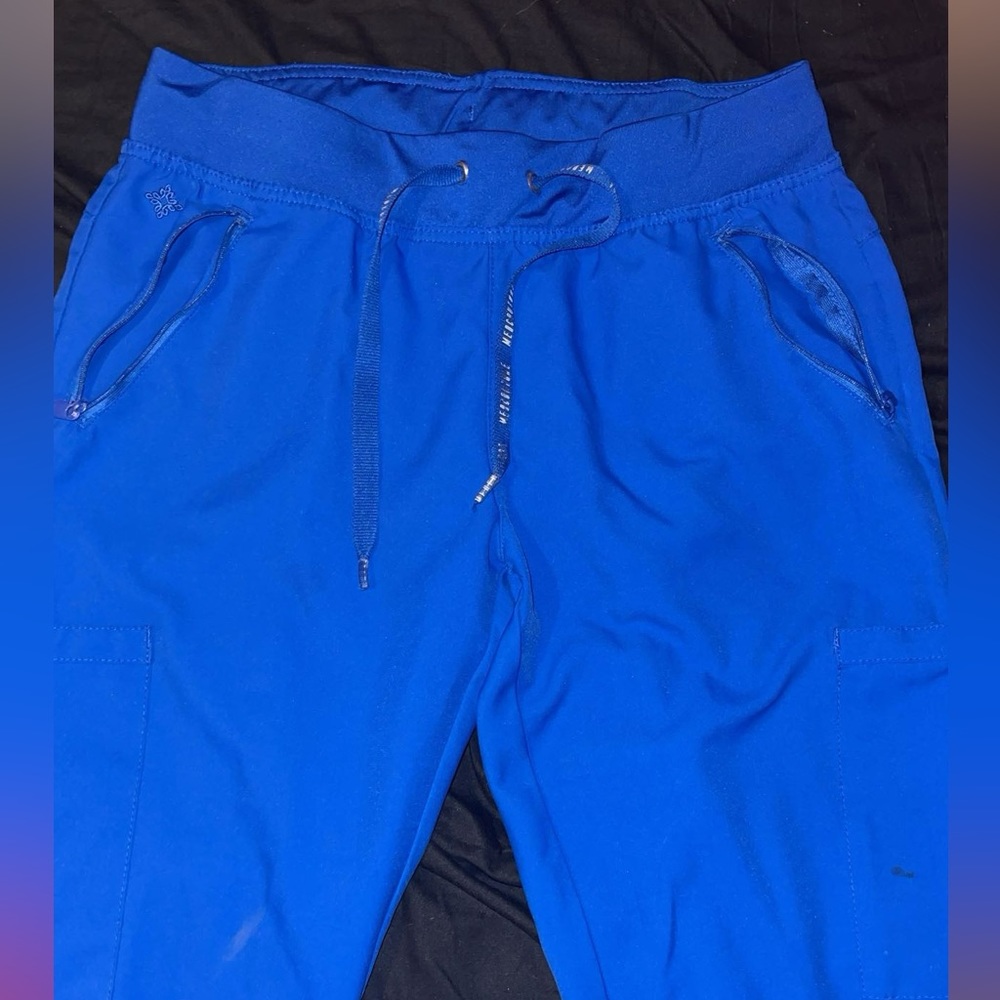 Royal blue Med couture scrub pants